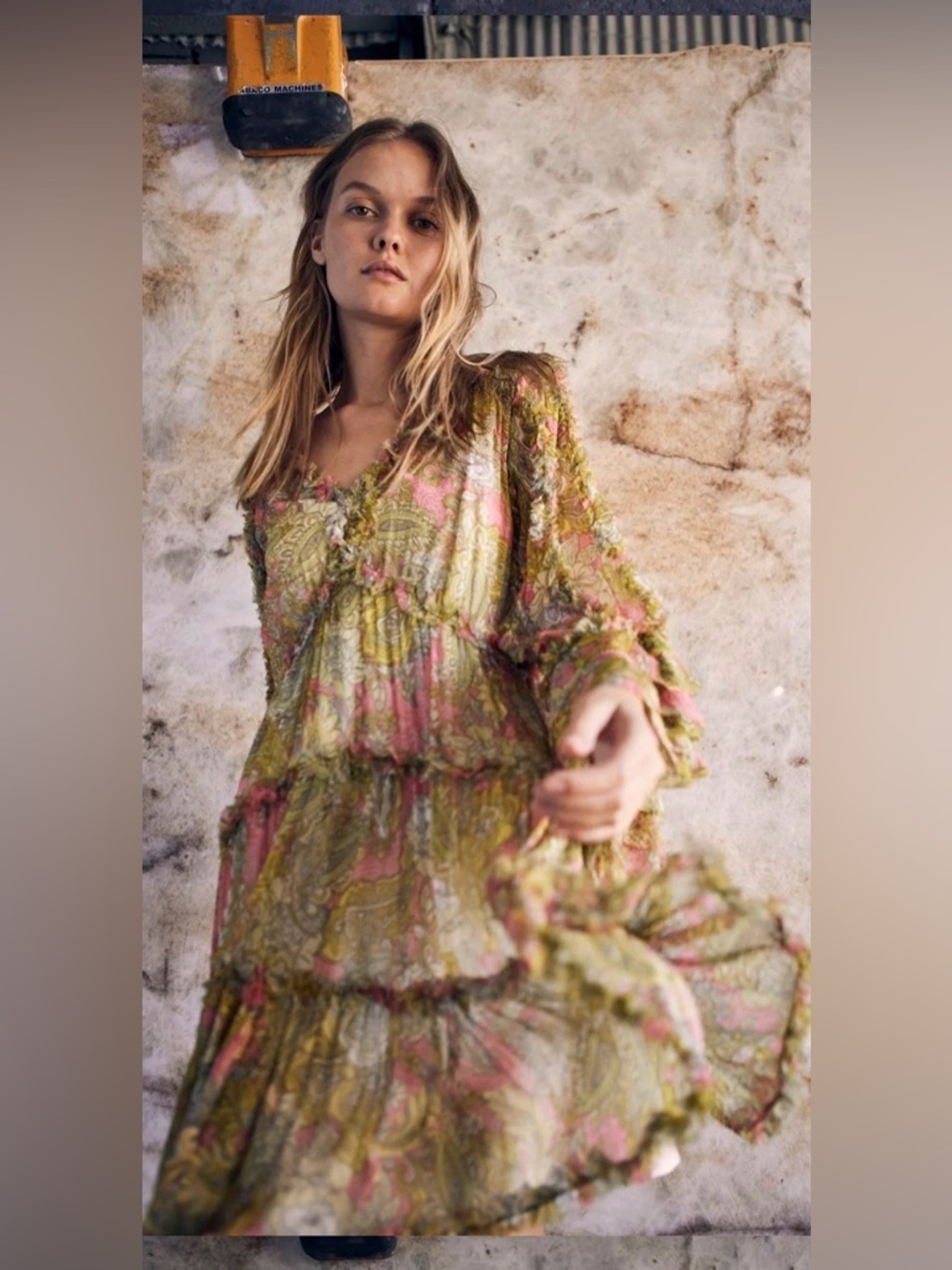 Kobi Halperin Emma Tiered Ruffle-Embellished V neck Springβ Summer Mini Dress